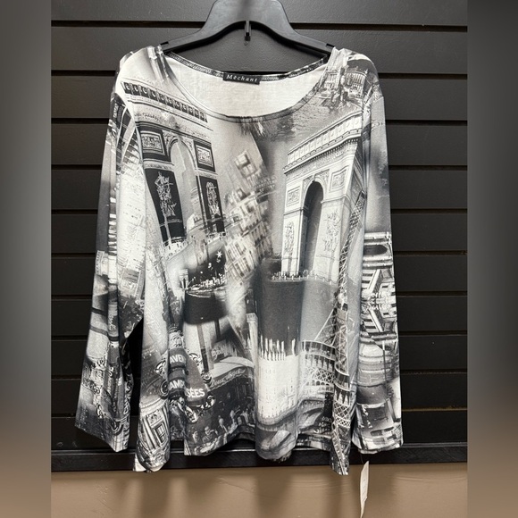 Mechant Tops - Méchant Paris Landmarks Long Sleeve Top 3x